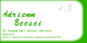adrienn becsei business card